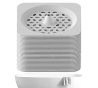 Shower Drain Cover - Hair Strainer for Bathroom Floor | Silicone Anti-Clog Trap with Suction Base, Reusable Sink Protector for Bathtub Laundry Room Kitchen Shower Home Cleaning Accessories, White