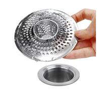 Shower Drain Cover, Tub Hair Catcher, Stainless Steel Detachable Easy To Install Supplies For Bathroom Sink Bath Floor Kitchen Drainage Basin Sewer Basement Washing Restaurant Hotel