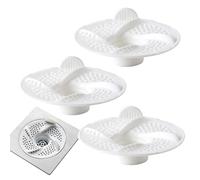 Shower Drain Hair Catcher - Silicone Drain Protector, Shower Draining Covers | 3-Pieces Floor Sewer Hair Trap For Laundry Garage Apartment Bathroom Tub Home