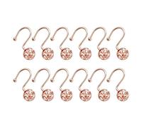 Shower Drape Hooks - 12 Piece Hollow Ball Waterproof Curtain Hangers