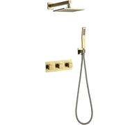Shower Faucet System Mixer Set, Brass Bathroom Shower System, 8-10\