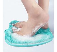 Shower Foot Massager Scrubber Mat, Foot Scrubber for Use in Shower with Non-Slip Suction Cups, Cleans, Exfoliates & Massages Your Feet, Improve Circulation Mat-black