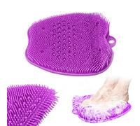 Shower Foot Scrubber Massager Cleaner,Wash Foot Bath Massage Cushion Bathroom Suction Cup Silicone Non-Slip Massage Pad- Improve Foot Circulation & Reduce Foot Pain Purpe