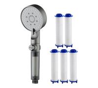 Shower Head - Detachable Shower Head 5 Modes Filtered,Adjustable Sprayer with Silicone Nozzles for Bathroom Home Dorm RV Camping Outdoor Gym