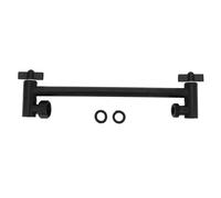 Shower Head Extension Arm | Adjustable Stainless Steel Bar for Ideal Height/Angle | Leak Shower Arm for Bathroom/Kitchen | Simple Install, Modern Design (Black)