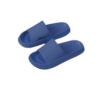 Shower House Step On The Sense Of Shit - Pantuflas de verano para el hogar, suela suave, antideslizantes, sencillas para hombre, Blue, 42/43 EU