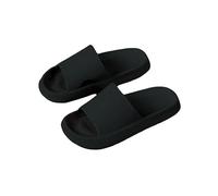 Shower House Step On The Sense Of Shit - Pantuflas de verano para el hogar, suela suave, antideslizantes, sencillas para hombre, Black, 36/37 EU