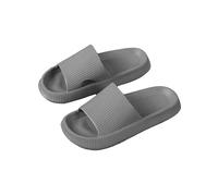 Shower House Step On The Sense Of Shit - Pantuflas de verano para el hogar, suela suave, antideslizantes, sencillas para hombre, Gray, 42/43 EU