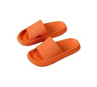 Shower House Step On The Sense Of Shit - Pantuflas de verano para el hogar, suela suave, antideslizantes, sencillas para hombre, Orange, 48-49