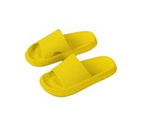 Shower House Step On The Sense Of Shit - Pantuflas de verano para el hogar, suela suave, antideslizantes, sencillas para hombre, Amarillo, 44/45 EU
