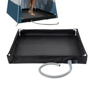 Shower Pan, Portable Foldable Base, Outdoor Bathroom Supply with Compact Build, Sturdy Utility with Smooth Drainage, Travel Accessory, Reliable Standing Aid for Hiking Road Trip Awning Camping Sun RV