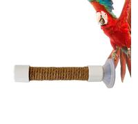 Shower Perch - Parakeet Rack with Suction Cups | Bird Shower Stand For Parrots, Cockatoos, Macaws, and Small Birds | Window and Mirror Mount Training Perch For Bath Or Play