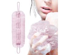 Shower Puff, Back Scrubber Combo, Washcloth with Suction Cup, 5.51x19.29 inches Soft Mesh Body Puff and Long Towel, 2-Piece Set for Deep Cleansing, Skin Care, Bath or Travel Use