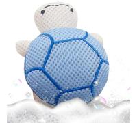Shower Puff, Turtle Body Scrubber, Cute Cartoon Soft Mesh Pouf, 5.51x3.54x2.36inches, Gentle Bathing Scrubber for Baby Boys and Girls, Children’s Bathroom Use