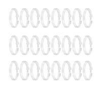 Shower Rings - 24pcs Clear Round Curtain Hooks for Bathroom Rod Liner Hanger for Home Window Closet Hotel Dorm Gym | Transparent Hook Set, Smooth Glide, Easy Install Curtain Accessory
