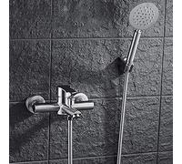 Shower Set Shower Set Brushed Triple Bathtub Faucet Shower Room Bathroom Bathroom Mixing Valve and Cold Water Faucet Water Supply