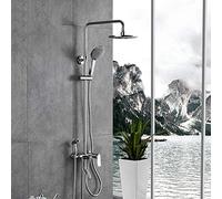 Shower Set Shower Set Copper Spray Bathroom Shower Set Hand Shower System with Wash Spray 4 Function Round Top Spray Belt Faucet Water Supply Bathroom