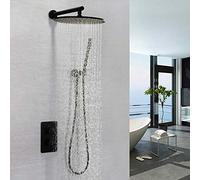 Shower Set Shower Set Wall-Mounted Thermostatic Shower Head Handheld Shower System Round Top Spray Nozzle Pre-Embedded Box Mixer Head Water Supply Bathroom