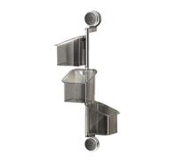 Shower Shelves Suction - Cup Bathroom Storage, Rotating Container Rack, Drainage Efficient Organizer | Wall Mount Box, Essential Home Utility For Kitchen Accessories Bathroom, Tidying Living Area