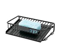 Shower Soap Holder, Soap Drain Tray Kit, Quick Drying Design with Water Flow System, Sturdy Bathroom Soaps Dish Set, Countertop Organizer with Modern Style, Soaps Saver for Shower Sink