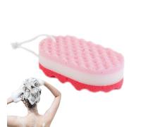 Shower Sponge Scrubber - 16.5x9x5cm Ergonomic Gentle Body Sponge Foam Rub, Soft Bathing Towel With Wave Texture Design, Men Body Scrubbing Foam For Family Friends