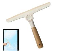 Shower Squeegee for Glass Doors, Professional All-Purpose Cleaning Tool, 9.44x1.18x7.48 Inches Bathroom Aid with Grip, Resin Base with Detail, Mirror Utility Hooks, Home Accessories for Door Tile Car