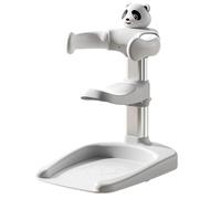 Shower Stand, 46x35x65cm ABS+PP Foldable Anti-Slip Adjustable Bath Support with Seat Option, Stable Standing Aid for Home, Bathroom, Travel