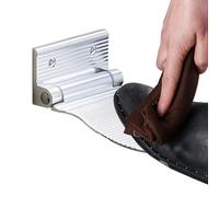 Shower Step for Shaving Legs - Foldable Foot Rest for Bathroom Support | Wall-Mounted with Screws, Anti-Slip Design for Shaving Cleaning Pedicure Use in Home Rv Corner, 15.2x10.2x6cm Black Gray Silver