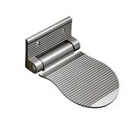 Shower Step for Shaving Legs - Foldable Foot Rest for Bathroom Support | Wall-Mounted with Screws, Anti-Slip Design for Shaving Cleaning Pedicure Use in Home Rv Corner, 15.2x10.2x6cm Black Gray Silver