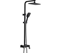Shower System, 10 Inches Rain Shower Head Handheld Shower Faucets Sets Complete Pressure Balance Shower Valve and Trim Kit, Brushed Brass