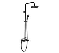 Shower System Antique Bronze Shower Faucet Set Height Adjustable Shower Combo Set with Handheld Sprayer and 8\