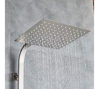 Shower System Luxury 8" Stainless Steel Rainfall Shower Set Faucet One Handle In Wall Bathroom Shower Mixer Tap with Hand Shower Hot Cold Tap