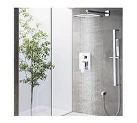 Shower System, Wall Mounted 2 Functions Shower Faucets Sets Complete with Rain Shower Head, Handheld Shower Head,16in