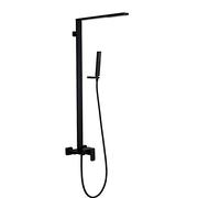 Shower System with Hot and Cold Water Matte Black Shower Faucet Set Multifunction Single Handle Shower Combo Set with Shower Head, Handheld Shower, Tub Spout