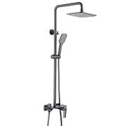 Shower System with Tub Spout Rain Mixer Shower Combo Set with Rainfall Shower Head Shower Faucet Set with Handheld Combo Set, 3 Functions,Gun Gray,Showerheads
