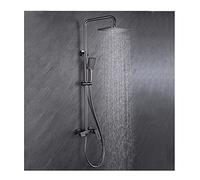 Shower System with Waterfall Tub Spout and Handheld Shower Head, Multifunction Rain Shower Faucet Sets Complete Used for Bathroom Renovation, Grey