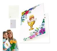 Shower Tarjetas de felicitación - Tarjetas de bautizo con diseño de ángel - Regalo para recordar el bautismo para padrinos, niños, familia, amigos