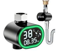 Shower Temp Monitor, LED Digital Display Meter, 0-100C Water Gauge Accurate, ABS Waterproof Sensor Unit, Bathroom Device with Real Time Reading, Temperature Monitor 2.68x2.28inch