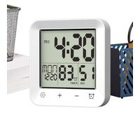 Shower Timer Waterproof - Digital Temperature Display Waterproof Clock | Adults Bathroom Wall Clock Timer | LCD Large Screen Digital Countdown For SPA Exercise Cooking Video Games Meetings Homework