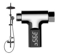 Shower Water Temperature Monitor, Led Digital Display Gauge, 3.19x3.17x1.18in Real Time Visual Tracker, Easy Bathtub Measurement for Baby Bathing, Bathroom Use, Dorm Rooms