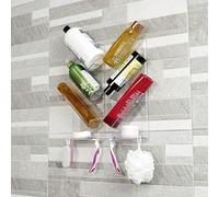 ShowerGem Estanteria Ducha Sin Taladro o Tornillos para Baño - Adhesivo Estantería Organizador con El Gancho Colgante para El Champú y Jabón - Fácil de Limpiar y Mantener