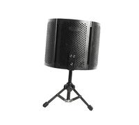 SHOWERORO 1 Juego cubierta absorbente de sonido micrófono soporte sponge alas cables del portacápsulas pantalla a prueba de ruido espumas absorbentes panel absorbente de sonido Metal Black