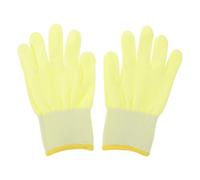 SHOWERORO 1 par de guantes para envoltura de vinilo para carrocería de automóviles - Herramienta de aplicación antiestática, guantes de trabajo de microfibra para jardín y hogar, color amarillo.