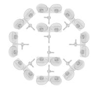 SHOWERORO 10 Juegos de Abrazaderas de Ventosa para Divisor de Acuario, Clips de Soporte Acrílicos Transparentes para Placas de 1-9 Mm, Fijación Segura para Peceras y Tanques de
