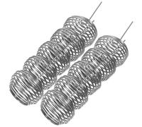 SHOWERORO 10 piezas Cesta Fertilizante Acero Inoxidable Reutilizable Caja Abono para Bonsáis Huerto Plantación Herramientas Jardinería Duradera Práctica