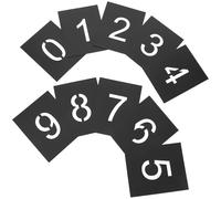 SHOWERORO 10 piezas Plantillas de Números Grandes Reutilizables para Pintura y Manualidades PVC Duradero Fácil de Limpiar y Transportar para Proyectos DIY y Decoración