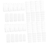 SHOWERORO 1000 piezas Uñas Postizas Transparente Full Cover Kit de Tips de Abs Resistente para Manicura Casa y Salón con Variados