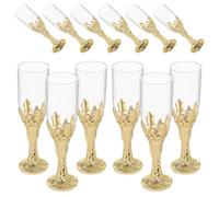 SHOWERORO 12 Copas Medievales Doradas para Fiestas y Ceremonias Religiosas Cáliz Ritual Irrompible de 12 Piezas Vaso Decorativo Vintage para Iglesia y Banquetes