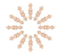 SHOWERORO 12 Piezas Barandilla de Madera Maciza Soporte Seguro sin Terminar Doble Espiga y Minimiza el Movimiento, Adecuado para Proyectos de Mejora del Hogar y Carpintería DIY