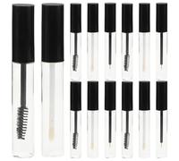 SHOWERORO 15 botellas vacías de tubo de rímel - Botellas transparentes rellenables de 10 ml, contenedor de crema para pestañas con aplicador para cosméticos caseros.